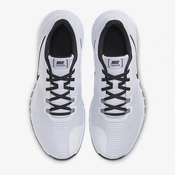 NIKE Men’s Flex Control 4 Workout Shoes - White/Grey/Black - CD0197-100 - Sz 9.5 - Picture 2 of 16